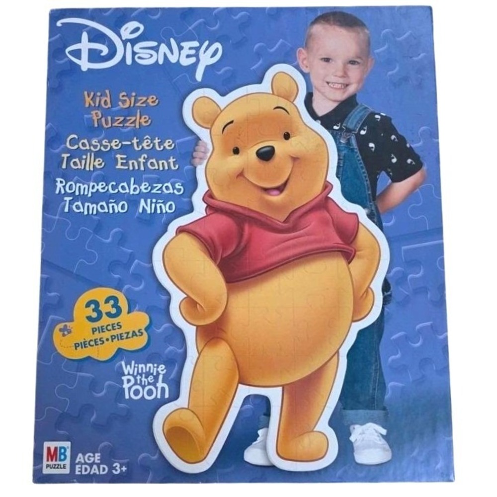 Disney Winnie the Pooh Kid Size Floor Puzzle 33 Piece Vintage Milton Bradley Toy